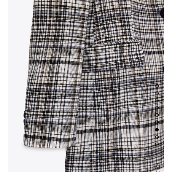 ZARA Tailored Plaid Blazer NWT sz XS - Picture 7 of 7